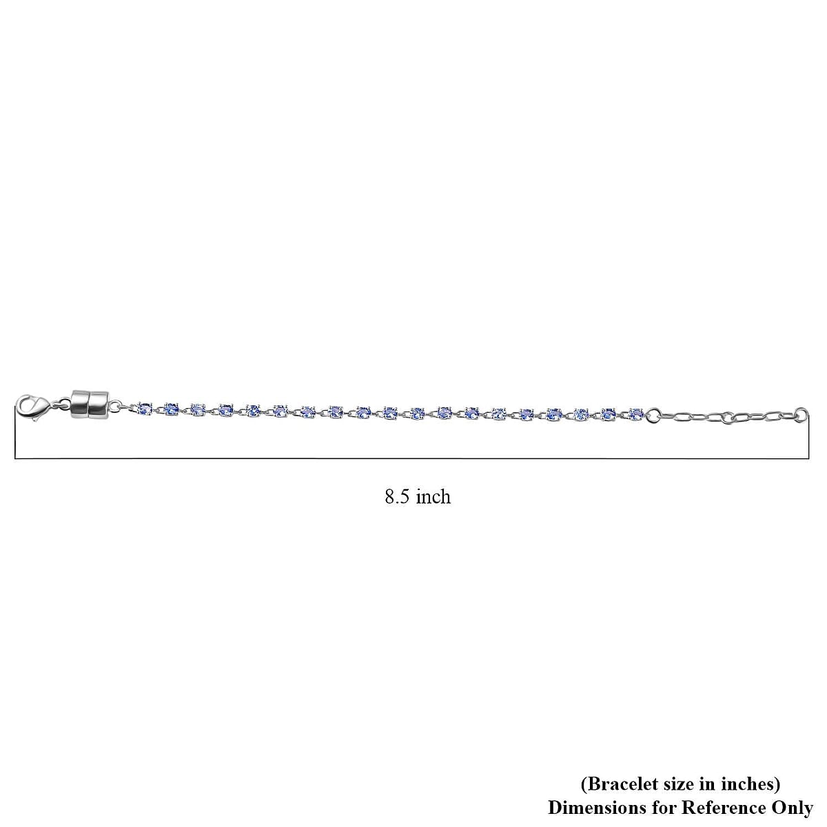 Doorbuster EverTrue Tanzanite River of Serenity Bracelet in Platinum Bond (6.5-8.0In) 3.30 ctw image number 4