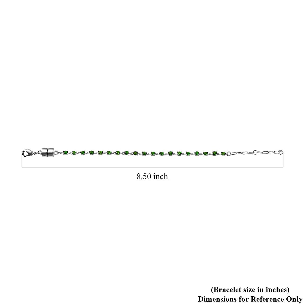 Doorbuster EverTrue Chrome Diopside 3.80 ctw River of Serenity Bracelet in Platinum Bond (6.50-8.0In) (Del. in 10-12 Days) image number 4