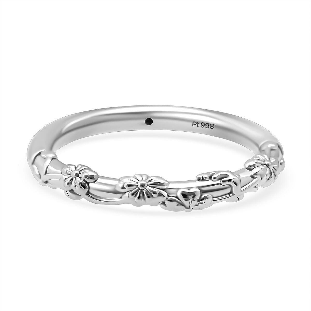 Fancy Ring in 999 Platinum (Size 5.5) 1.1 Grams
