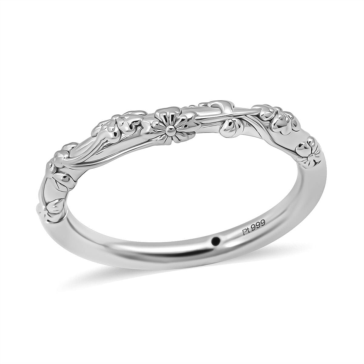 Fancy Ring in 999 Platinum (Size 5.5) 1.1 Grams
