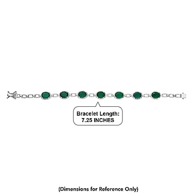 EverTrue Verde Onyx 12.80 ctw Bracelet in Platinum Bond (7.25 In)