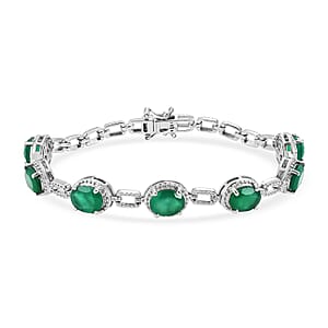 EverTrue Verde Onyx 12.80 ctw Bracelet in Platinum Bond (8.00 In)