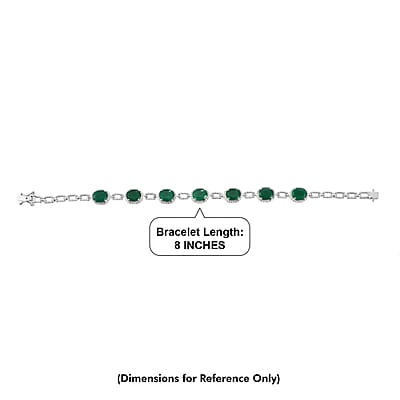 EverTrue Verde Onyx 12.80 ctw Bracelet in Platinum Bond (8.00 In)