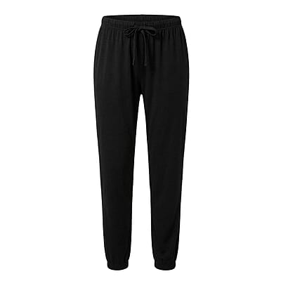 Tamsy Purple Top with Black Jogger Lounge Set - M