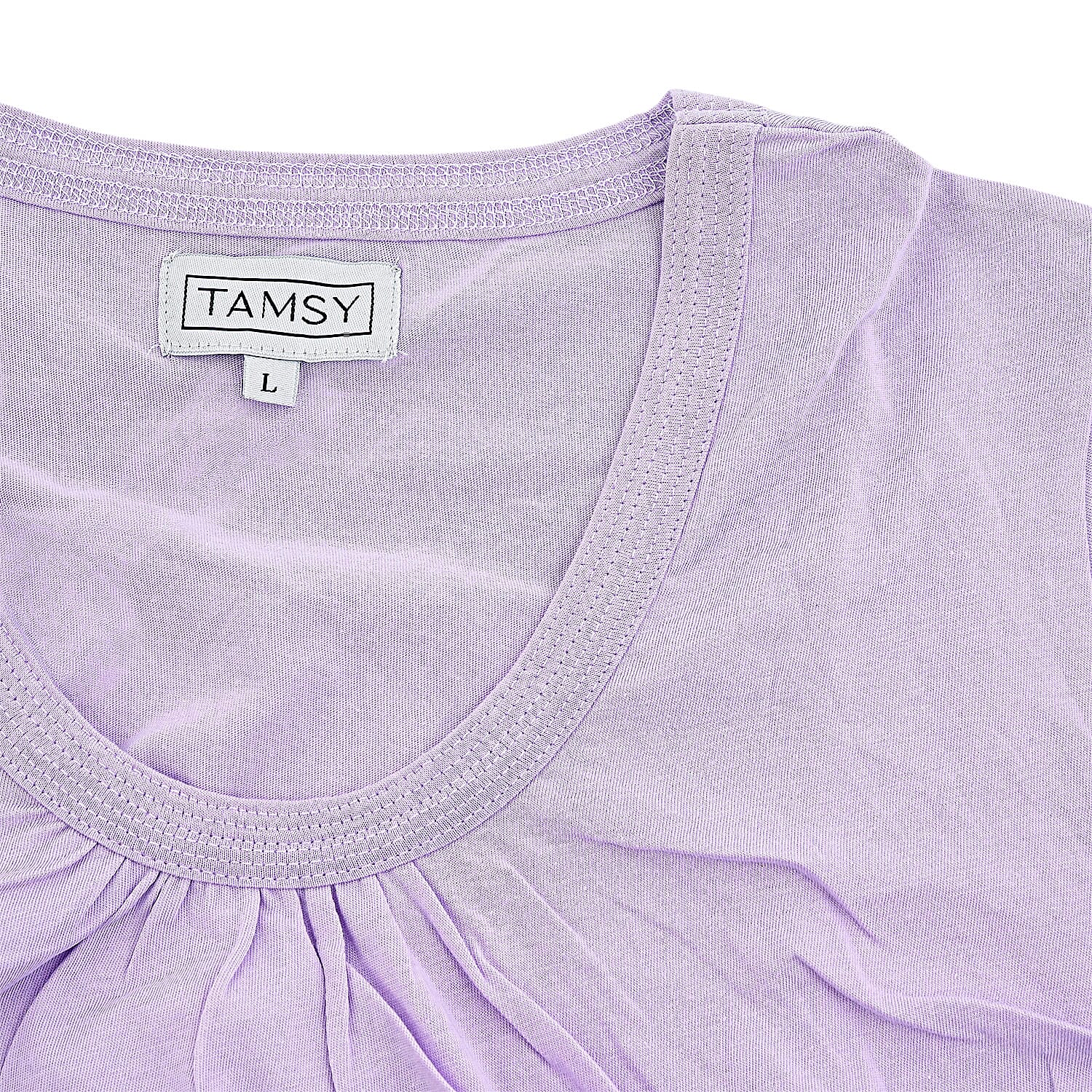 Tamsy Purple Top with Black Jogger Lounge Set - M