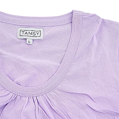 Tamsy Purple Top with Black Jogger Lounge Set - M