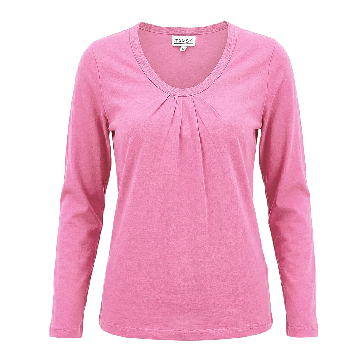 Tamsy Pink Top with Gray Jogger Lounge Set - L image number 3