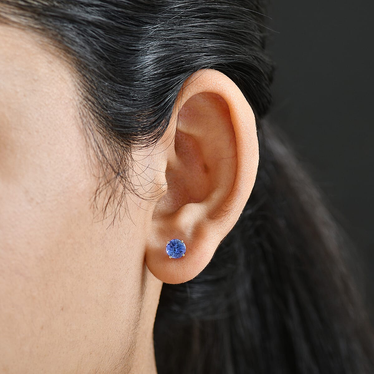 Luxoro 14K White Gold AAA Tanzanite Earrings 1.75 ctw image number 2