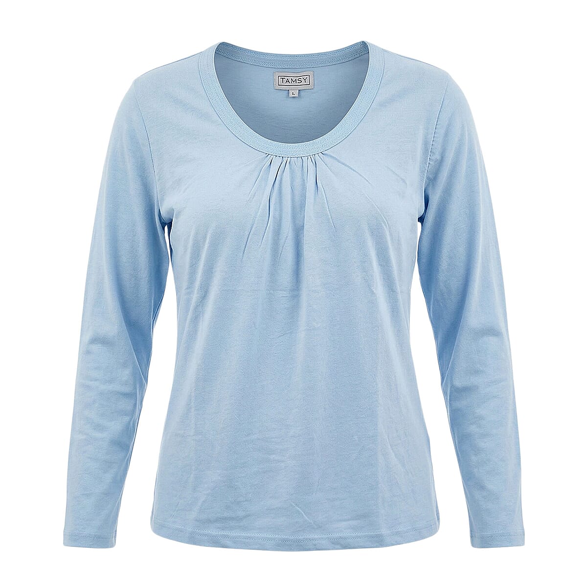 Tamsy Light Blue Top with Black Jogger Lounge Set - L image number 3