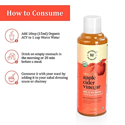 Wellbeing Nutrition Apple Cider Vinegar (2X Mother) | 500 ml