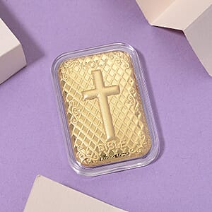 Doorbuster 24K Golden Bible Cross Emboss Sheet 31x45.5mm 10mg