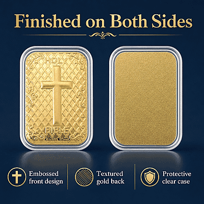 Bible Cross 24k Gold Embossed Sheet 10mg