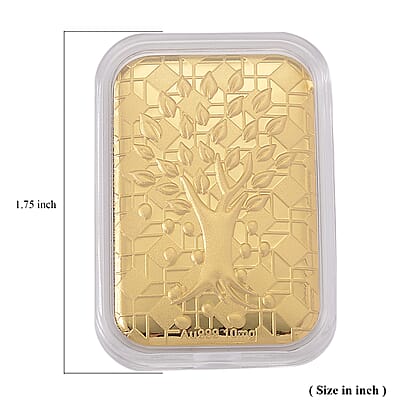 24K Golden Life of Tree Emboss Sheet 31x45.5mm 10mg