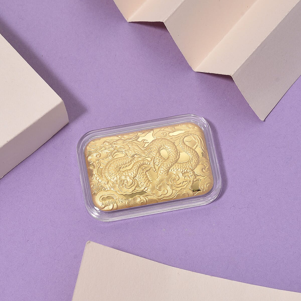 Doorbuster 24K Golden Dragon Embossed Sheet (41x26mm) 10mg image number 1