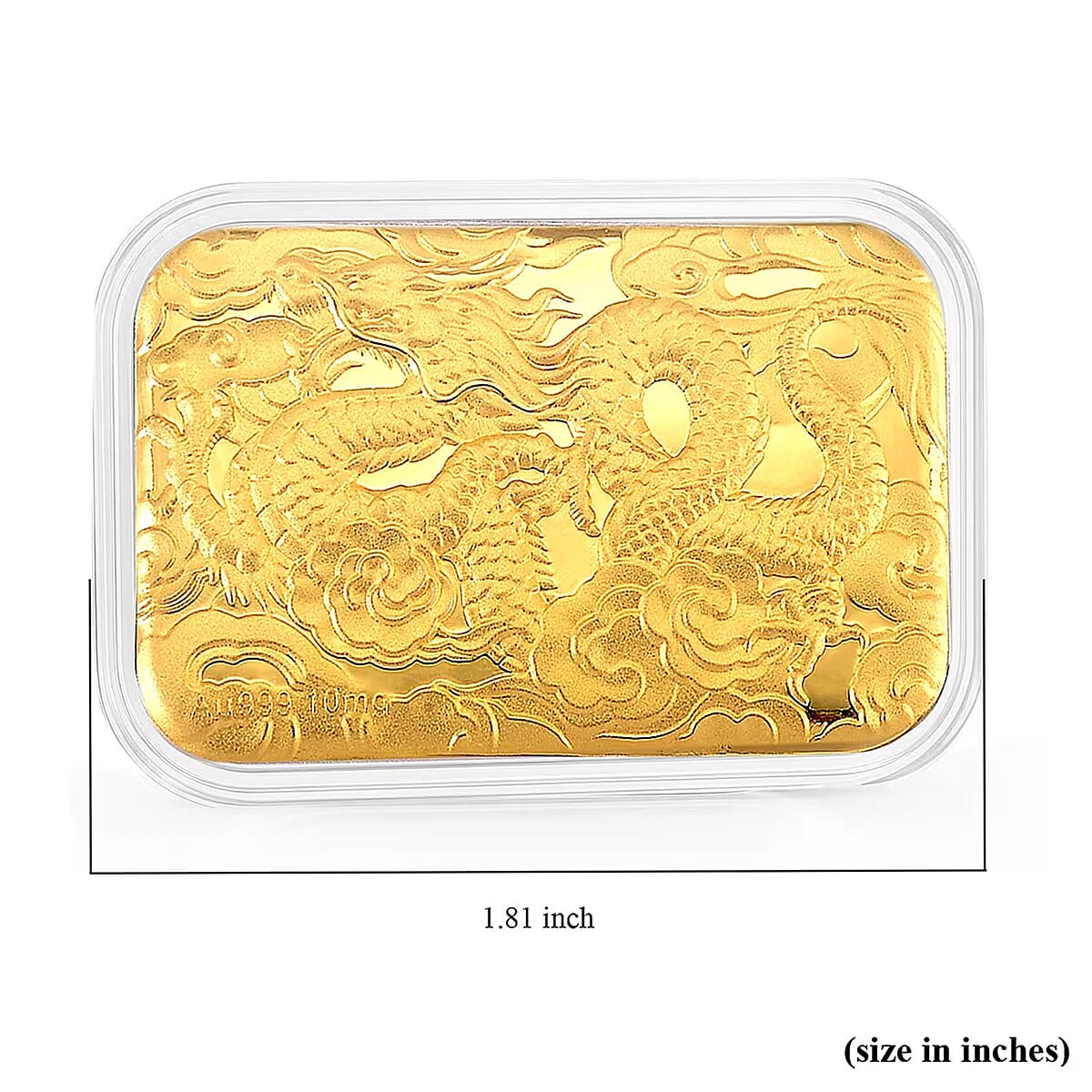  24K Golden Dragon Embossed Sheet (41x26mm) 10mg image number 5