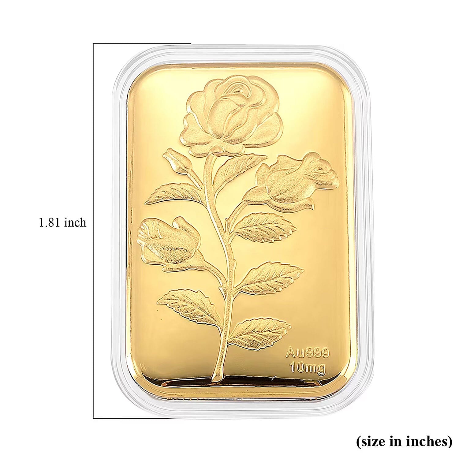  24K Golden Love Rose Emboss Sheet 31x45.5mm 10mg