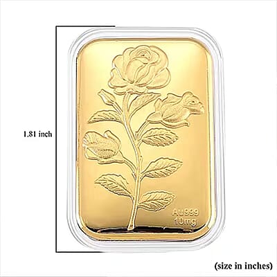 24K Golden Love Rose Emboss Sheet 31x45.5mm 10mg