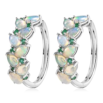 Ethiopian Welo Opal & Kagem Zambian Emerald - Product card gallery slide 4 (10178326757689)