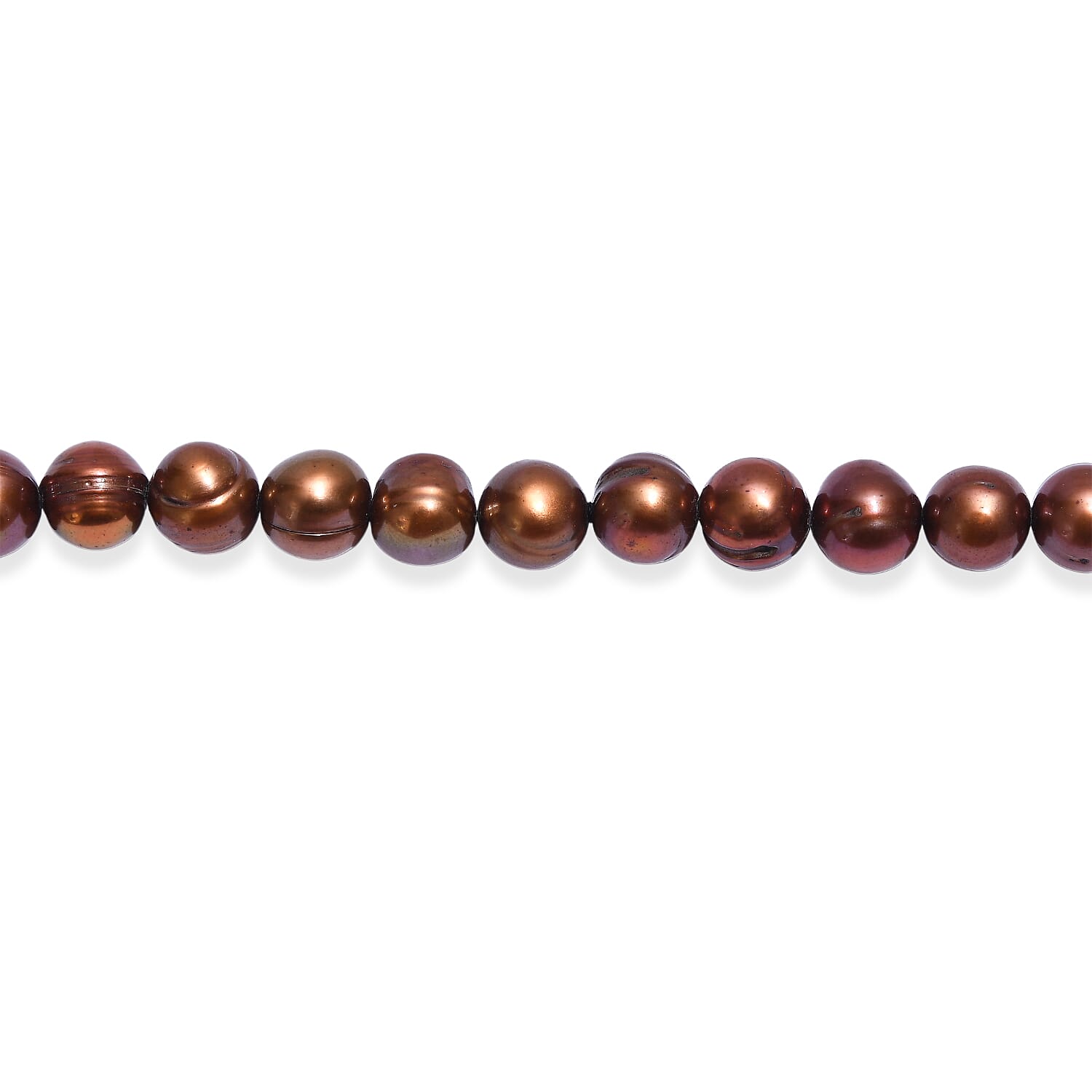 Brown Dyed Pearl Endless Necklace (40 Inches)
