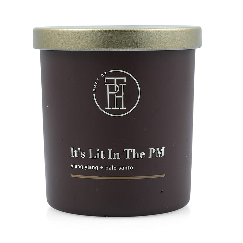 BODY BY TPH It’s Lit in the PM Ylang Ylang & Palo Santo Soy Wax Blend Candle (8oz)