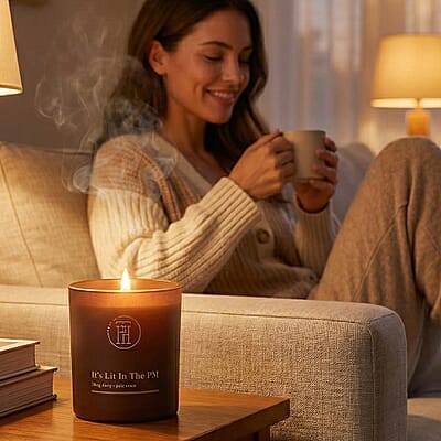 BODY BY TPH It’s Lit in the PM Ylang Ylang & Palo Santo Soy Wax Blend Candle (8oz)
