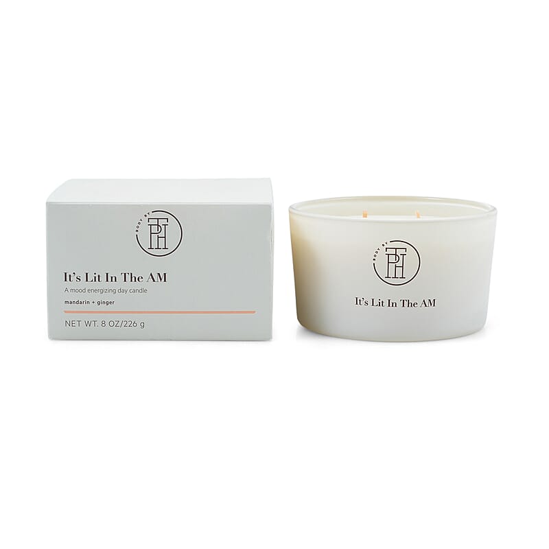 BODY BY TPH It’s Lit in the AM Mandarin & Ginger Scented Soy Wax Blend Candle (8oz)