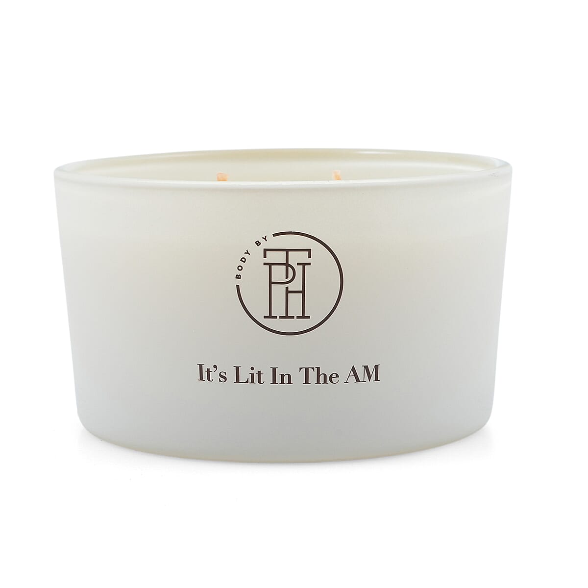 BODY BY TPH It&rsquo;s Lit In The AM | Mandarin & Ginger Scented Soy Wax Blend Candle, 8 oz. image number 2