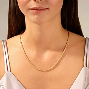  1mm Laser Rope Chain Necklace in 14K Yellow Gold 1.4 Grams 20 Inches