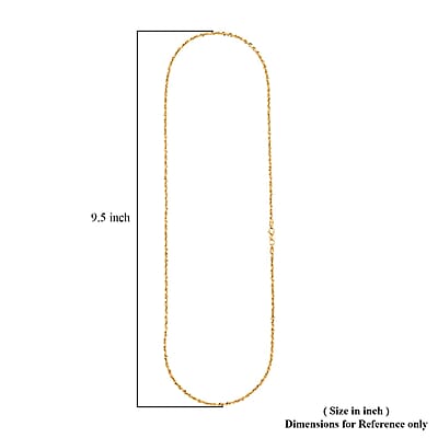 2.52mm Laser Rope Chain Necklace in 10K Yellow Gold 3.39 Grams 20 Inches