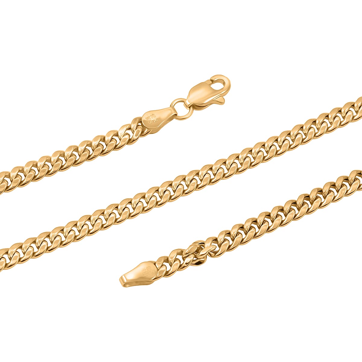 3.6mm Cuban Chain Necklace in 10K Yellow Gold 7.85 Grams 22 Inches image number 5