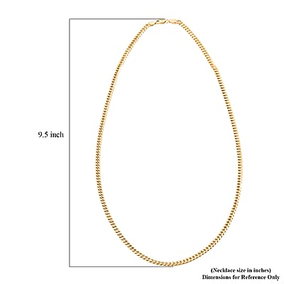 3.6mm Cuban Chain Necklace in 10K Yellow Gold 7.85 Grams 22 Inches