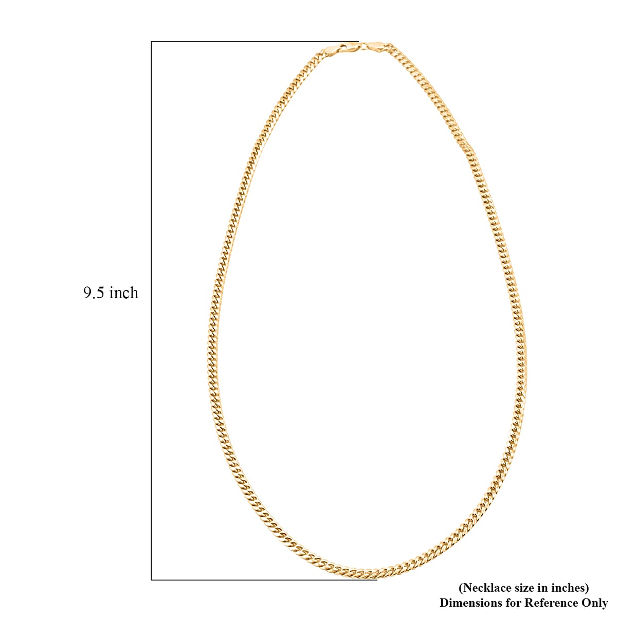 3.6mm Cuban Chain Necklace in 10K Yellow Gold 8.4 Grams 24 Inches image number 6