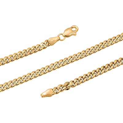 3.6mm Cuban Chain Necklace in 10K Yellow Gold 8.4 Grams 24 Inches