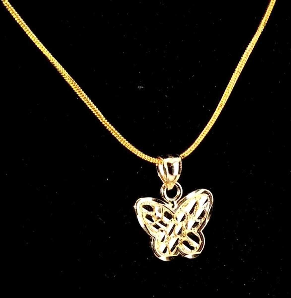 Made in America Butterfly Pendant without Chain in 10K Yellow Gold 1.60 Grams image number 0