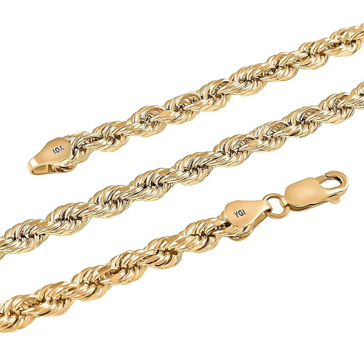 3.9mm Rope Chain Necklace in 14K Yellow Gold 6.70 Grams 22 Inches image number 3