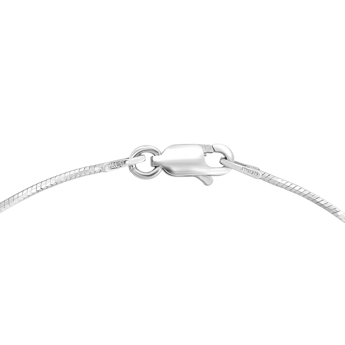 Diamond-cut Snake Chain Anklet in Rhodium Over Sterling Silver (10 In) 2.25 Grams image number 3