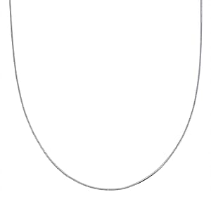 Diamond-cut Snake Necklace in Rhodium Over Sterling Silver 3.75 Grams 18 Inches