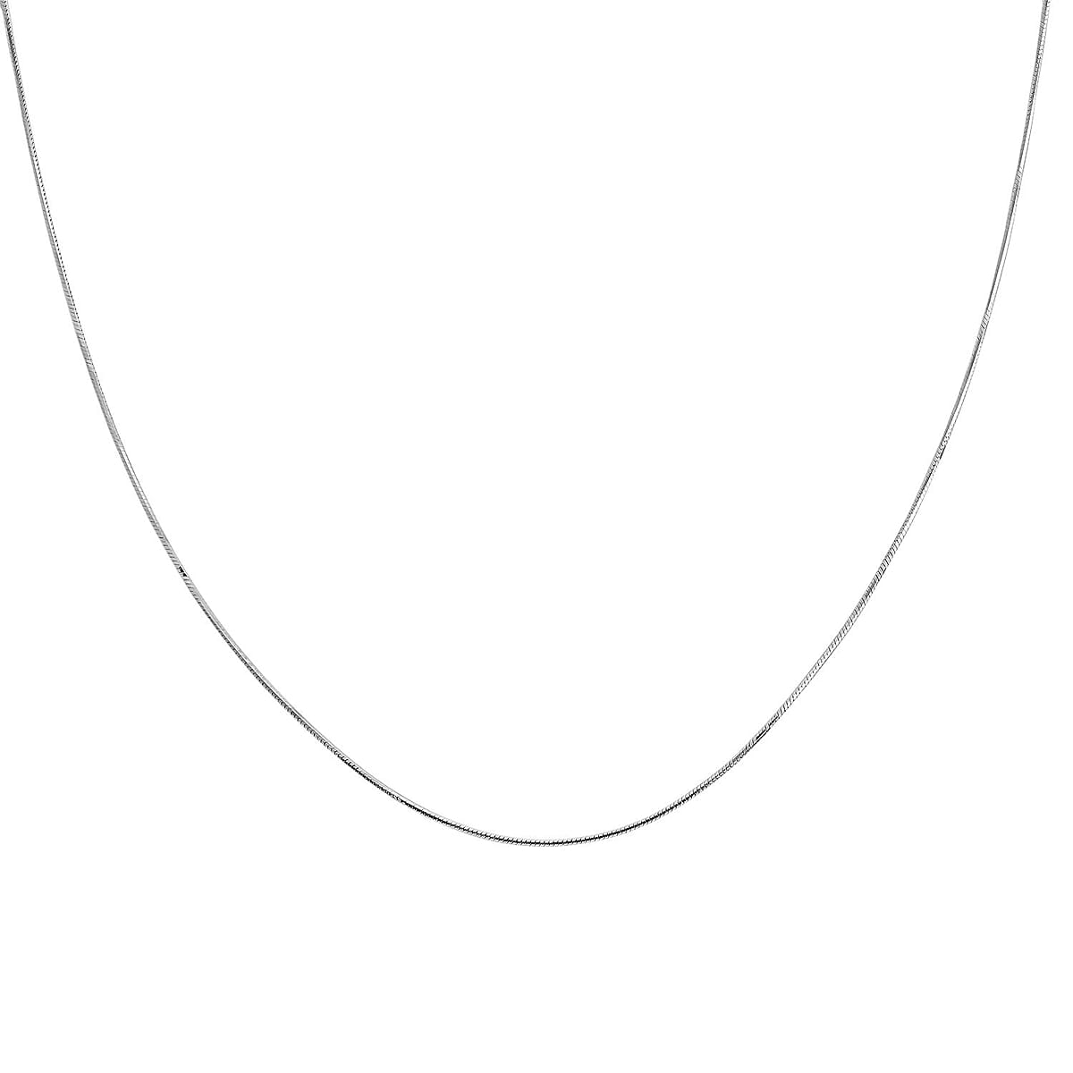 Diamond-cut Snake Chain Necklace in Rhodium Over Sterling Silver 5.7 Grams 30 Inches image number 3