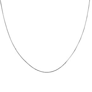 Diamond-cut Snake Chain Necklace in Rhodium Over Sterling Silver 5.7 Grams 30 Inches