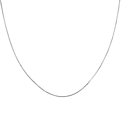 Diamond-cut Snake Chain Necklace in Rhodium Over Sterling Silver 5.7 Grams 30 Inches