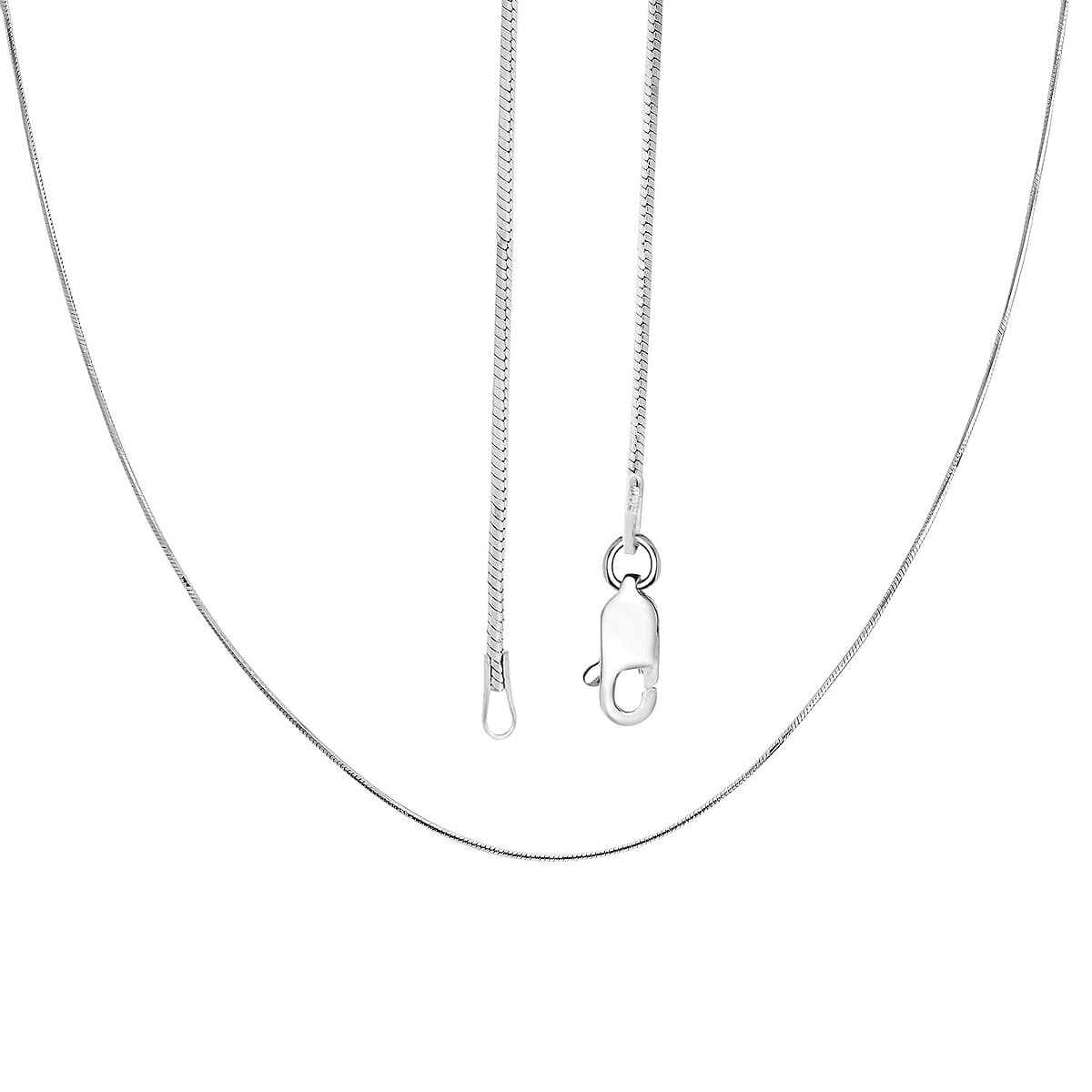 Diamond-cut Snake Chain Necklace in Rhodium Over Sterling Silver 5.7 Grams 30 Inches image number 4