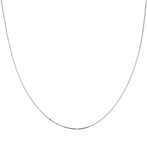 Diamond-cut Snake Chain with Ball Necklace in Rhodium Over Sterling Silver 4.70 Grams 24 Inches