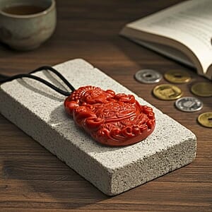 Red Jade 210.00 ctw Stone Necklace (Adjustable)