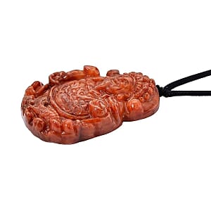 Red Jade 210.00 ctw Stone Necklace (Adjustable)