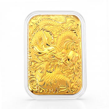 24K Gold Legendary Dragon - A Guardian of Fortune Embossed Sheet (31x45.5mm) 10mg - Product card gallery slide 1 (10178327609657)