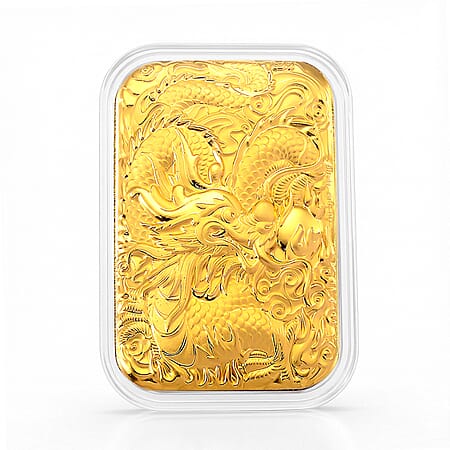 24K Gold Legendary Dragon - A Guardian of Fortune Embossed Sheet (31x45.5mm) 10mg - Product card gallery slide 1 (10178327609657)
