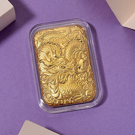 24K Gold Legendary Dragon - A Guardian of Fortune Embossed Sheet (31x45.5mm) 10mg - Product card gallery slide 2 (10178327609657)