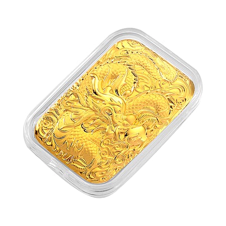 24K Gold Legendary Dragon - A Guardian of Fortune Embossed Sheet (31x45.5mm) 10mg - Product card gallery slide 3 (10178327609657)