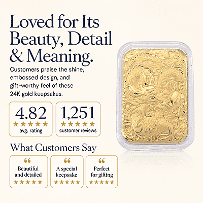Dragon 24k Gold Embossed Sheet 10mg