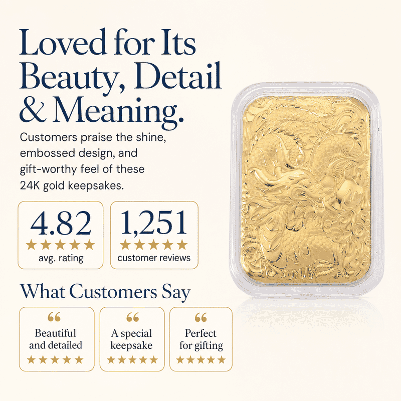 Dragon 24k Gold Embossed Sheet 10mg